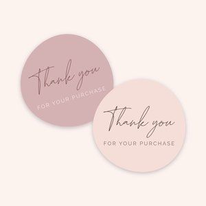 125 Thank You For Your Purchase Stickers (SM SIZE)